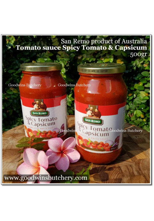 Sauce tomato SanRemo TOMATO SPICY CAPSICUM San Remo Australia 500g